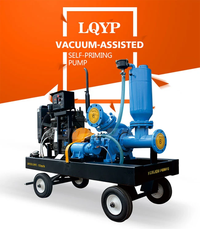 Yonjou Yp 6"Inch 8"Inch Diesel Engine Vacuum Priming Assisted Automatic Auto-Prime Solid Handling Well Point Dewatering Pump (for Mining/Industry/Construction)